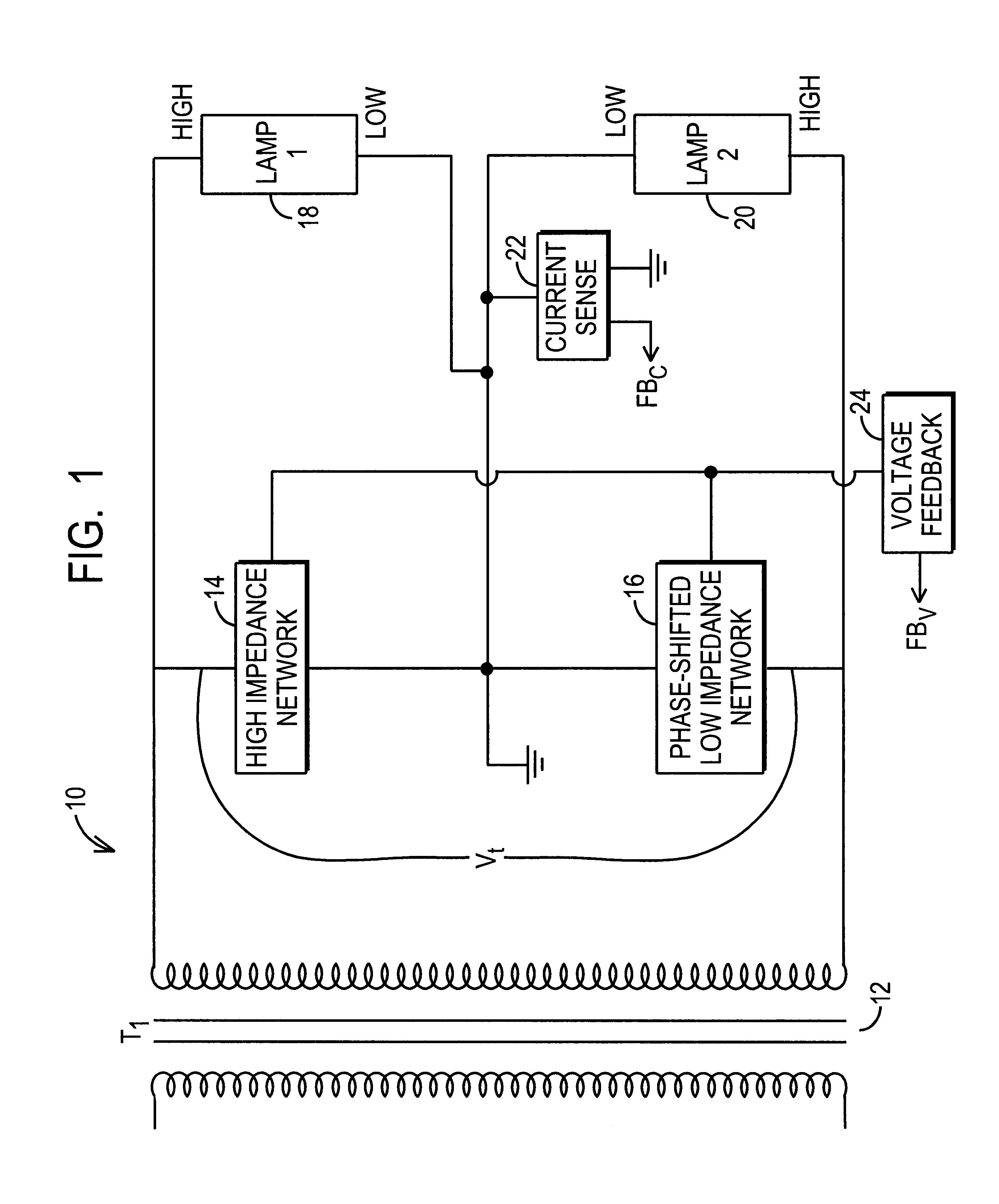 Lamp driving topology