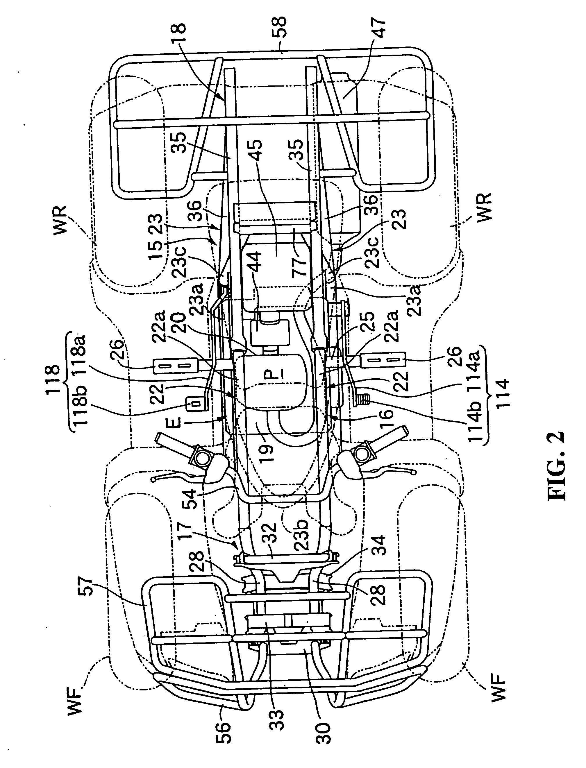 Cover structure for buggy vehicle