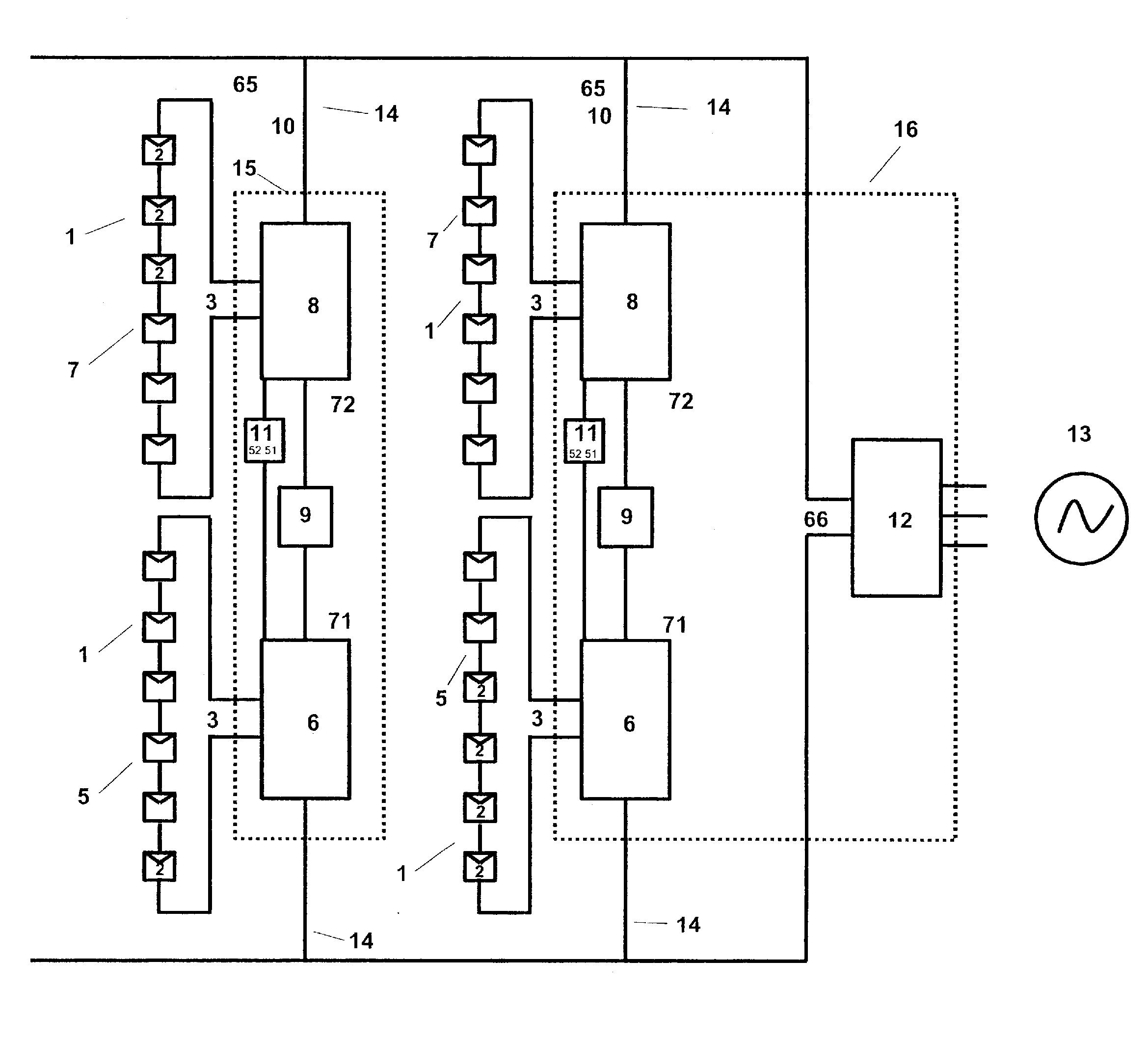 High efficiency interleaved solar power supply system