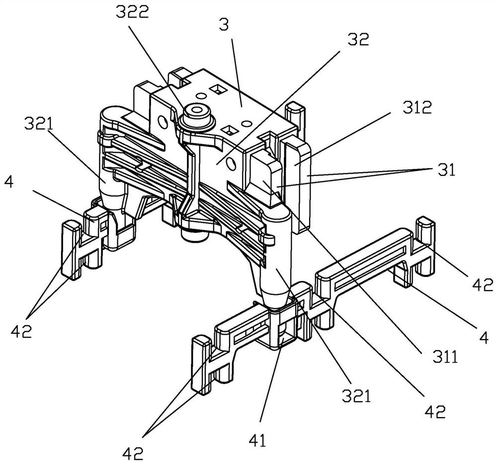 Electromagnetic relay with pushing card