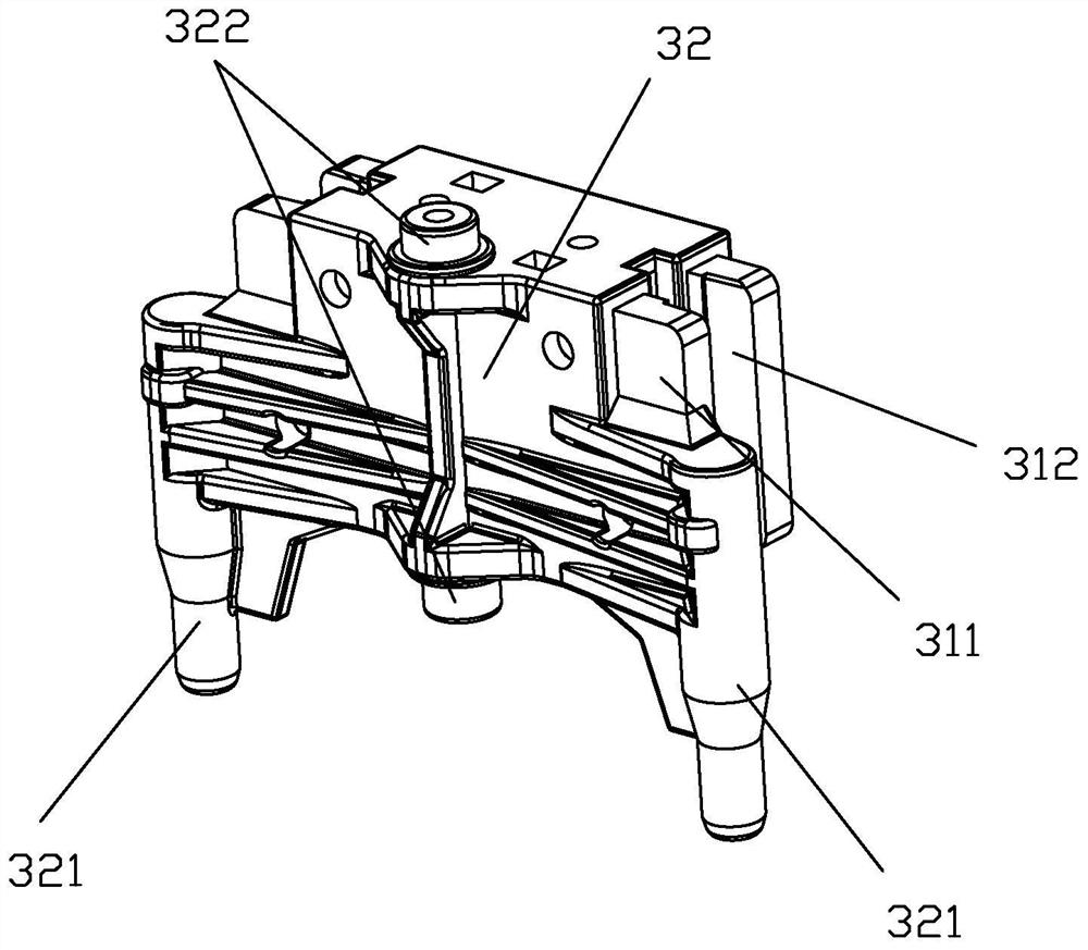 Electromagnetic relay with pushing card