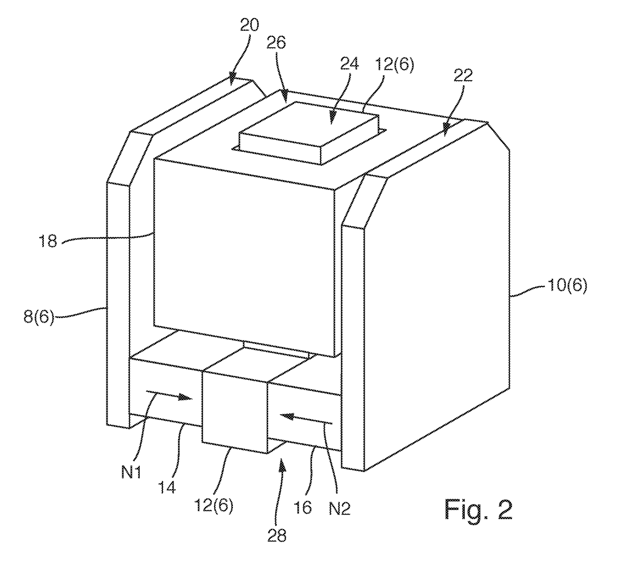 Electromagnetic holding magnet and method for manufacturing, electromagnetic locking element and use of the same