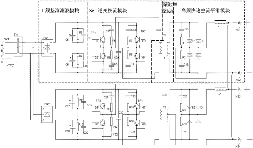 High-power SiC submerged arc welding power supply