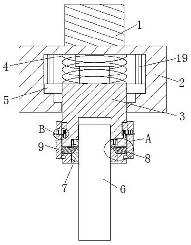 A buffer locking device for a medical device in the department of stomatology