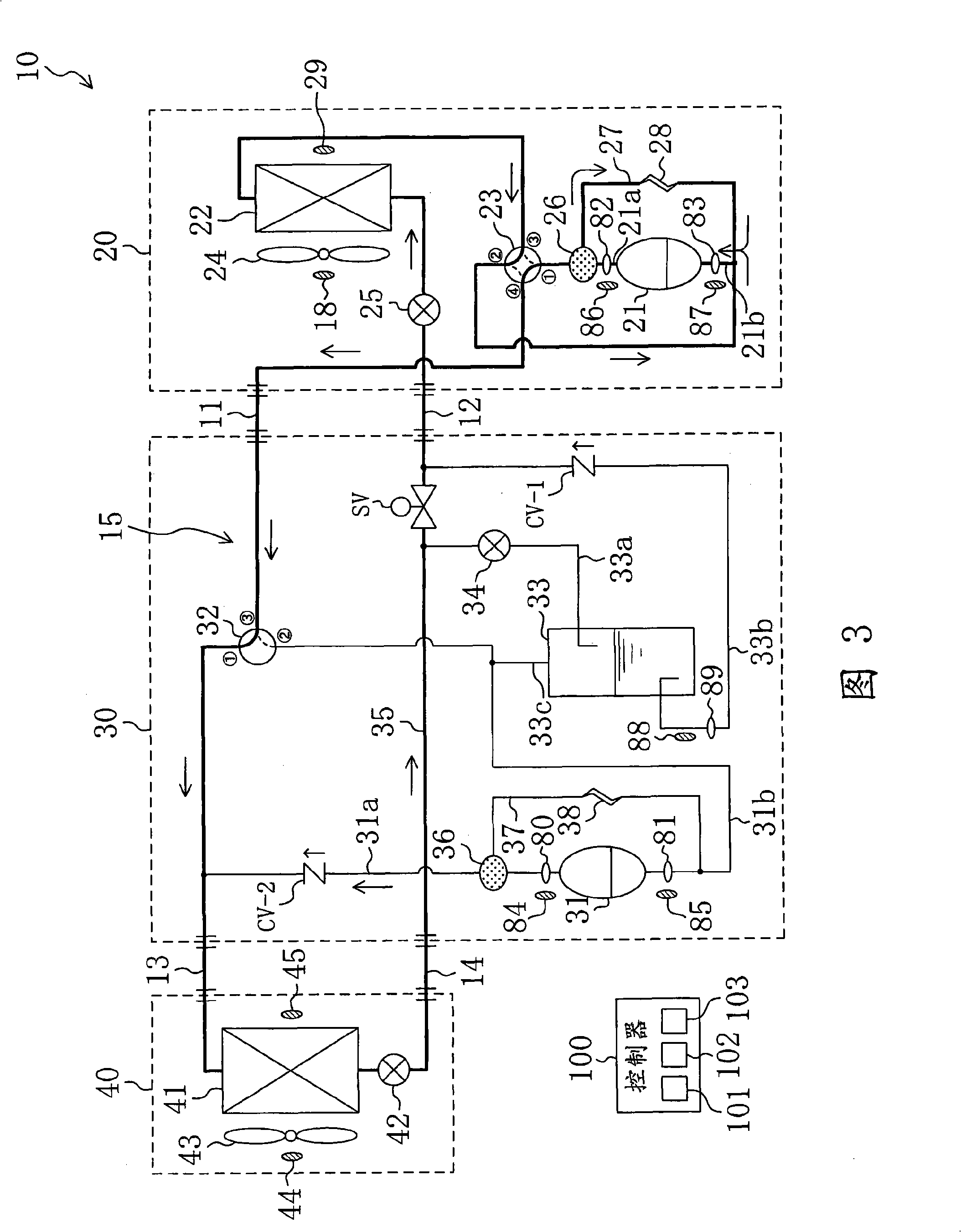 Freezing device