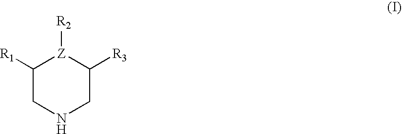 3,4-disubstituted, 3,5-disubstituted and 3,4,5-substituted piperidines