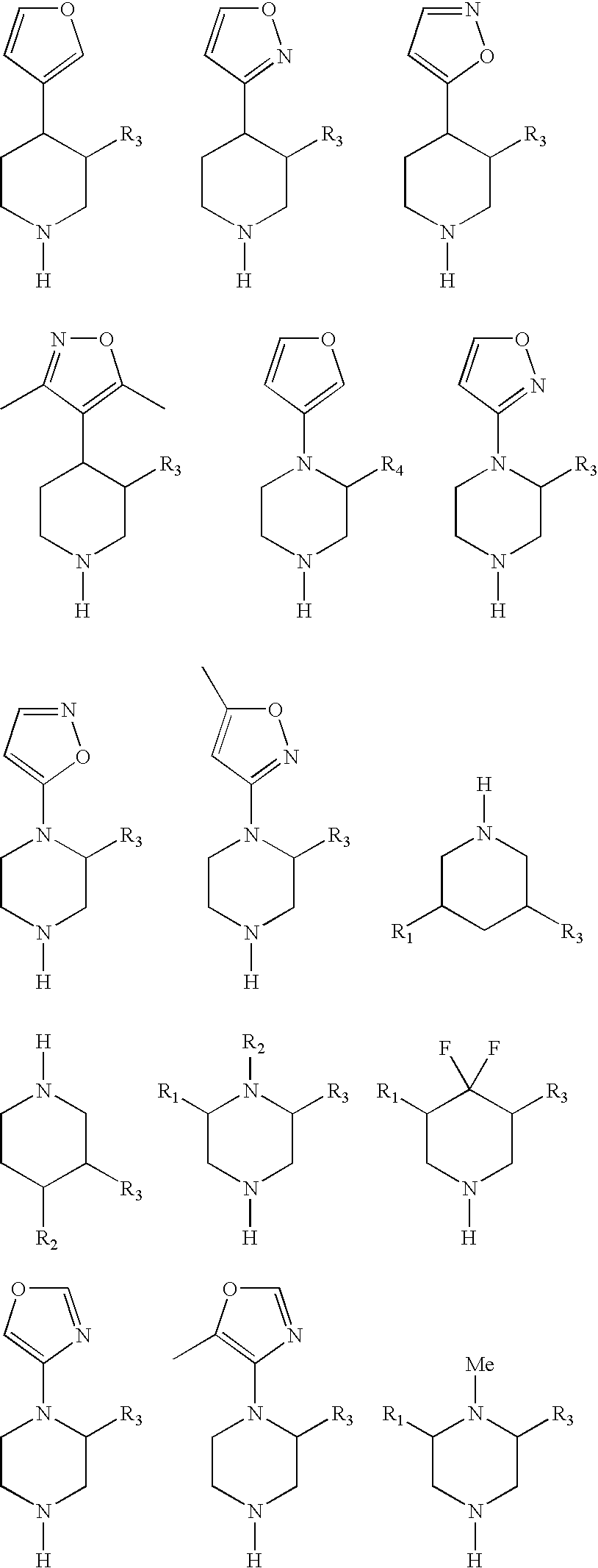 3,4-disubstituted, 3,5-disubstituted and 3,4,5-substituted piperidines