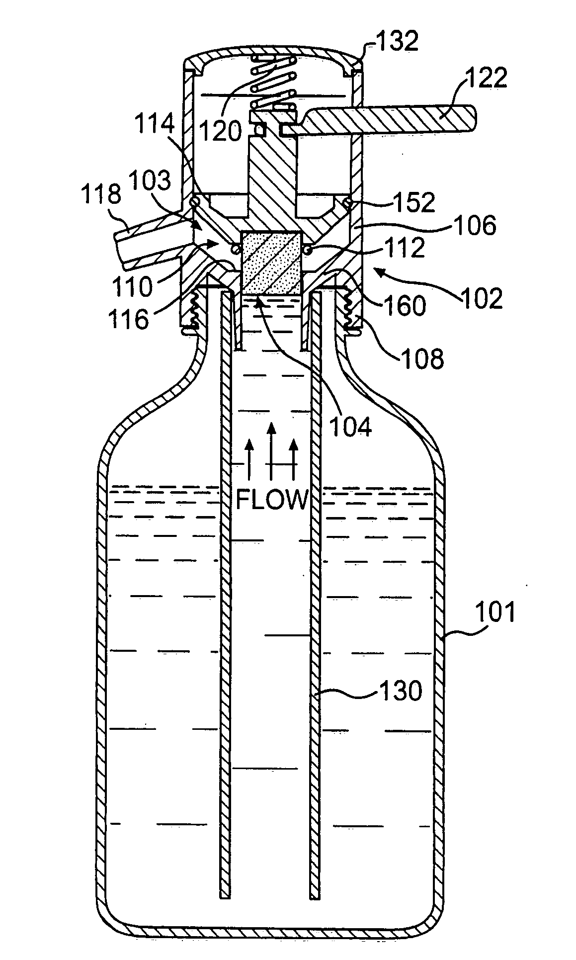 Dispenser assembly having a porous flow control member