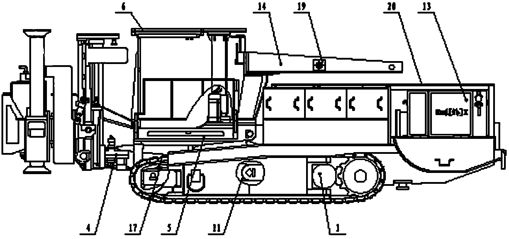 Hydraulic five-arm anchor drill for coal mine