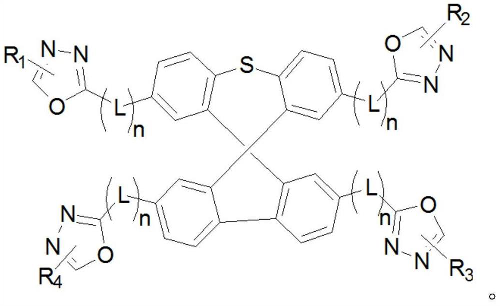 Oxadiazole-substituted organic light-emitting material and OLED device