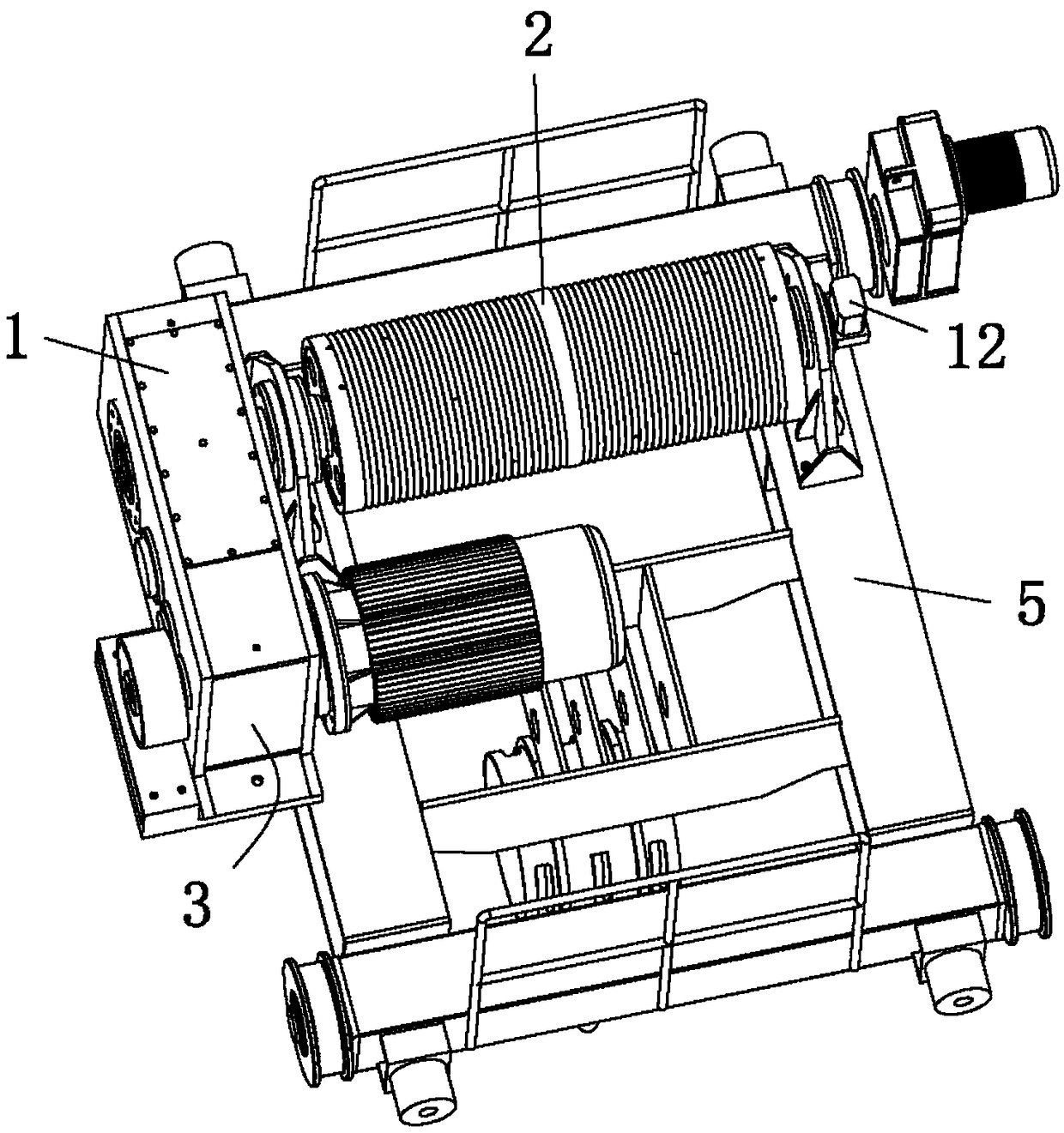 Connecting device for speed reducer and coiling block of hoisting mechanism