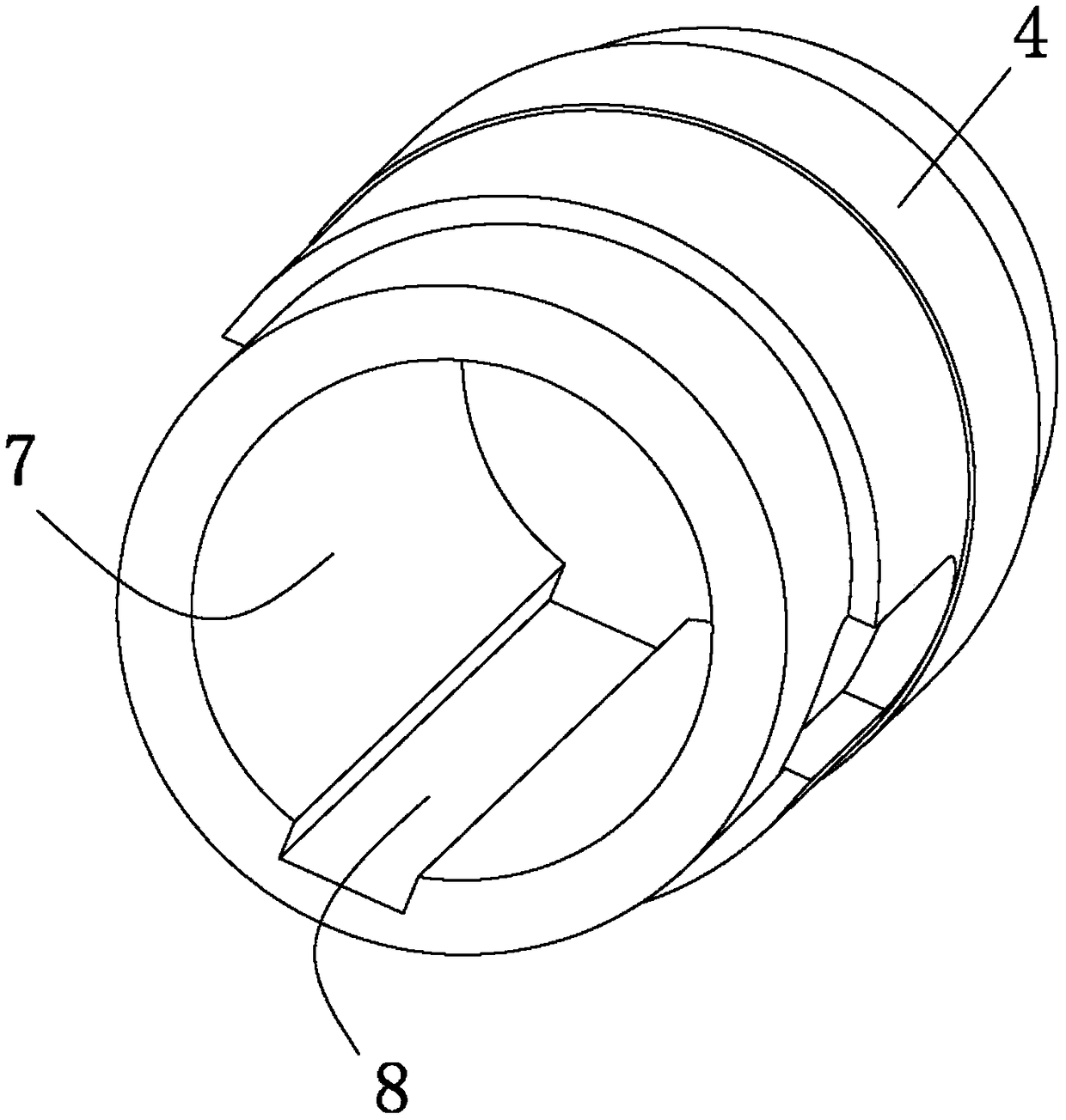 Connecting device for speed reducer and coiling block of hoisting mechanism