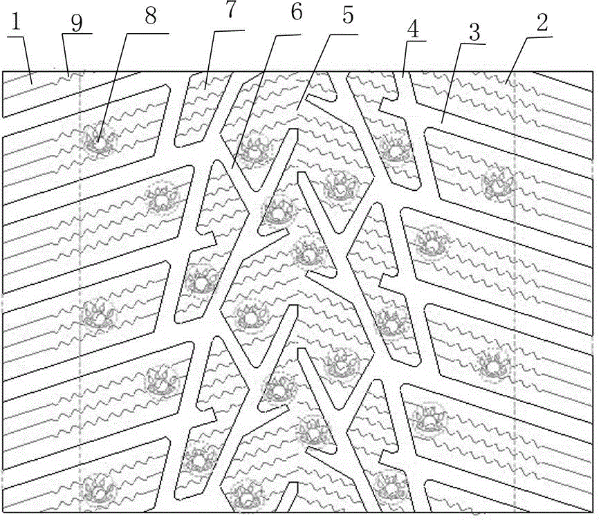 Nail-embedded snow tire