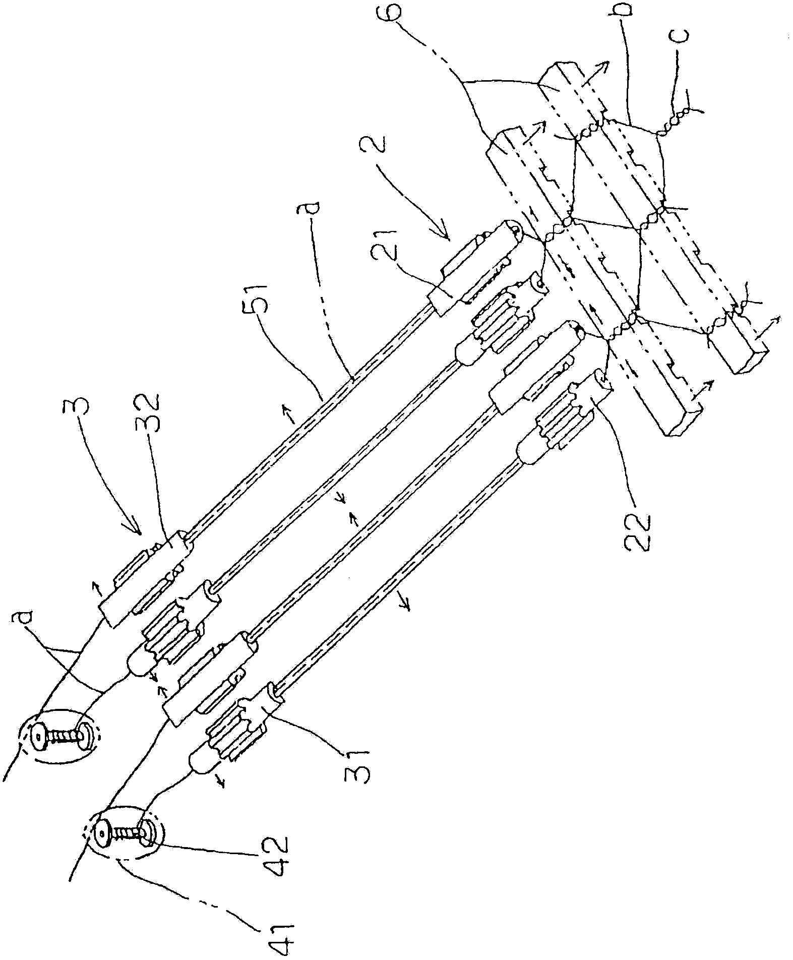 Plastic open mesh net manufacturing device and machine