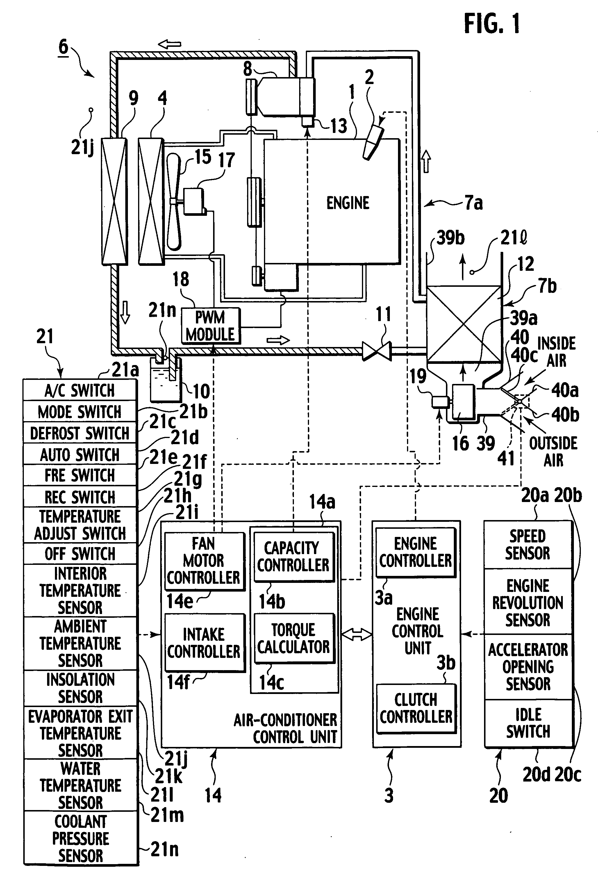 Apparatus for and method of calculating torque of variable capacity compressor