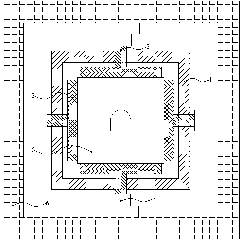 Experimental device for gas permeation under complex conditions