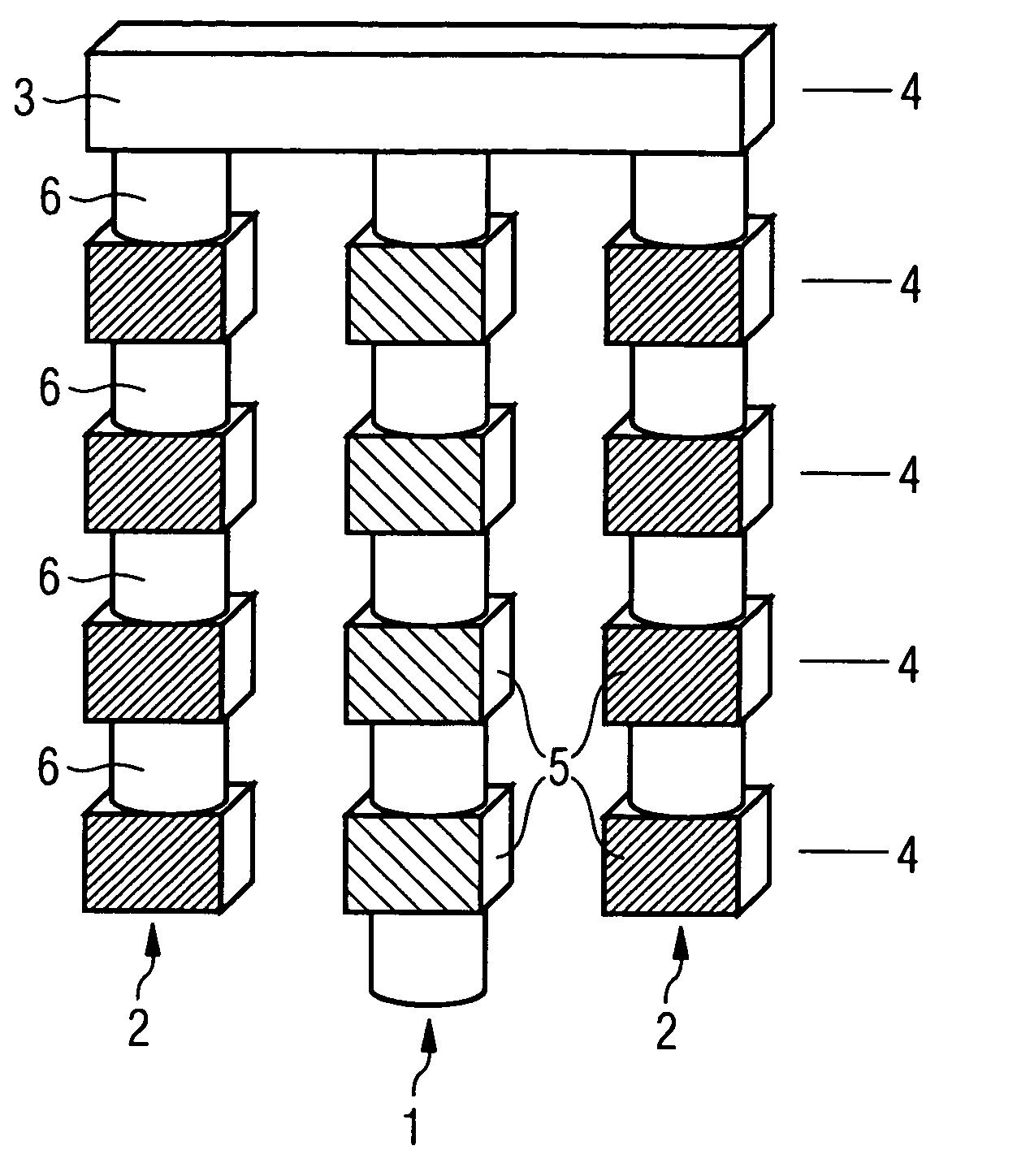 Storage capacitor with high memory capacity and low surface area