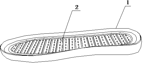 Shock attenuation ventilation sole and shoe