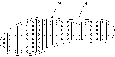 Shock attenuation ventilation sole and shoe