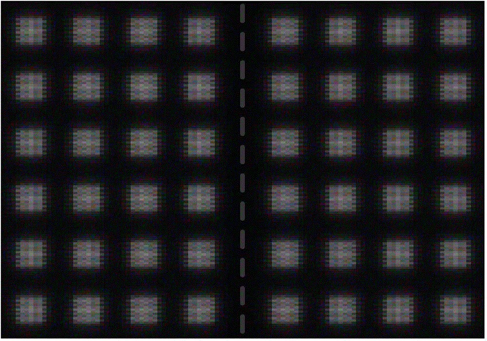 Splicing bright-dark line correction method