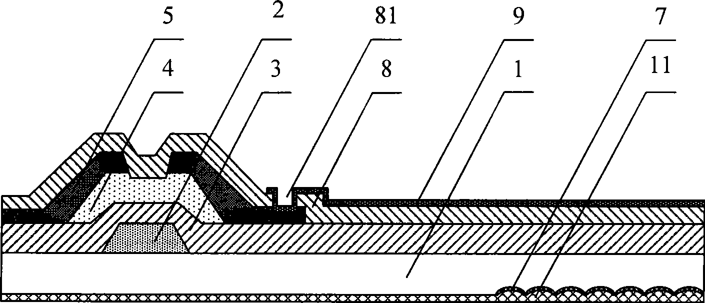 Reflection-permeation array substrate