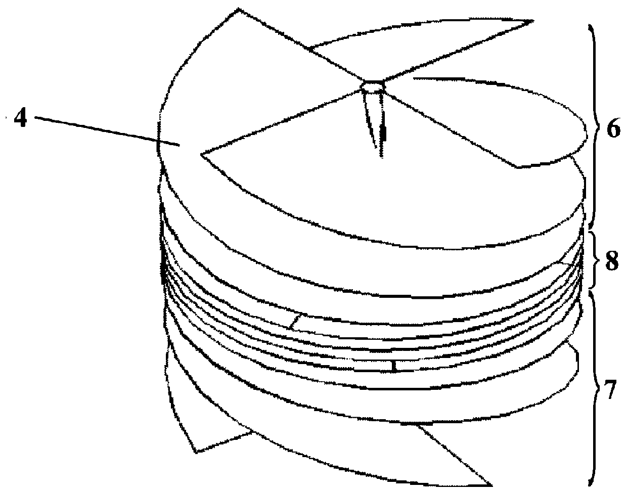 Spatial bending and sound absorption superstructure with impedance matching layers