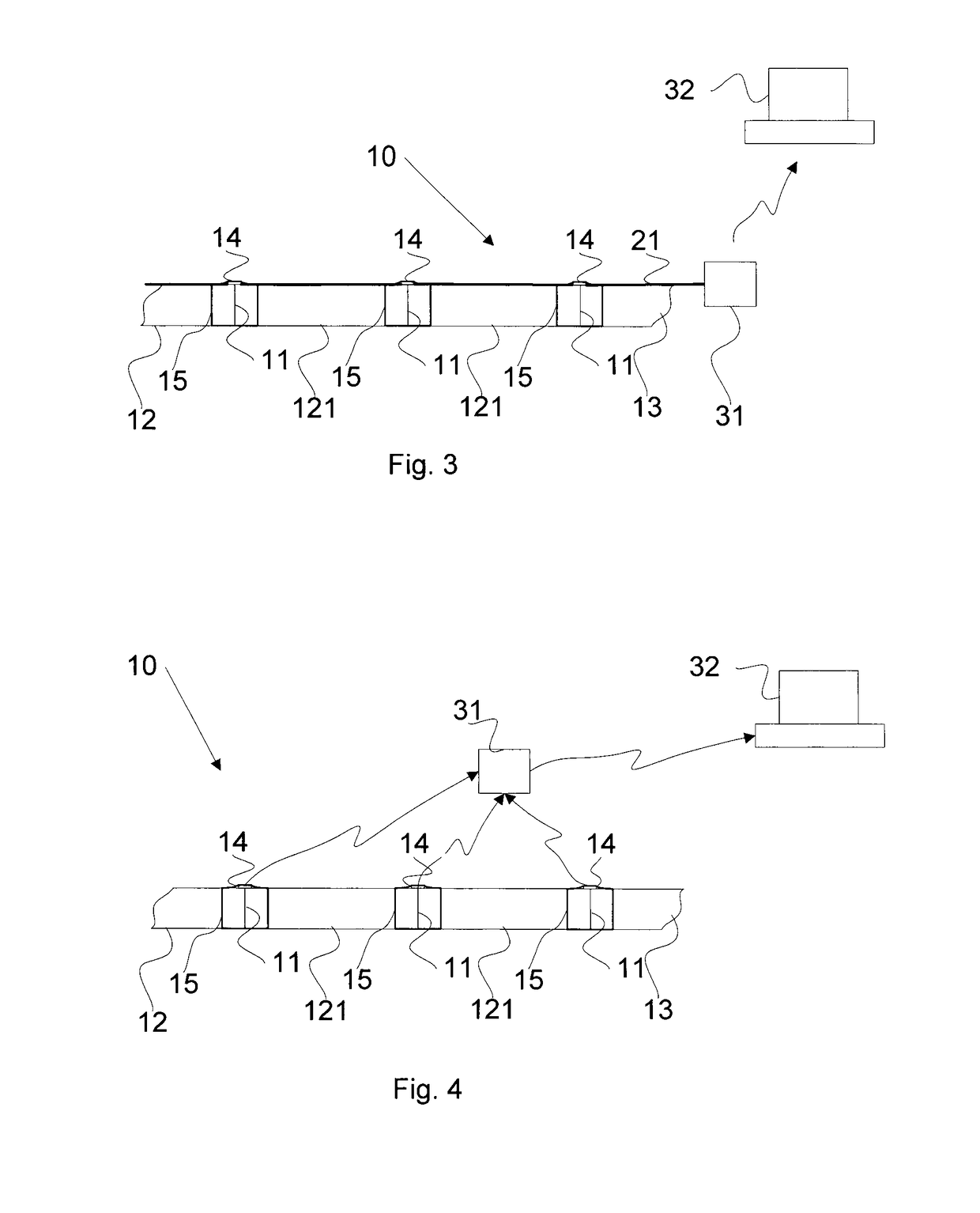 System for monitoring pipeline leakage, pipeline element provided with the system, and method for mounting the monitoring system onto a pipeline