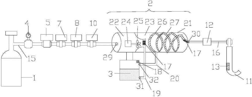 Warming humidification device and warming humidification oxygen inhalation system with same