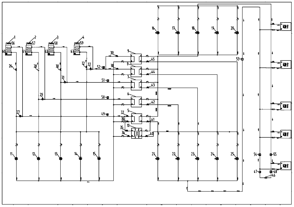 Process water energy-saving constant-temperature control system and control method