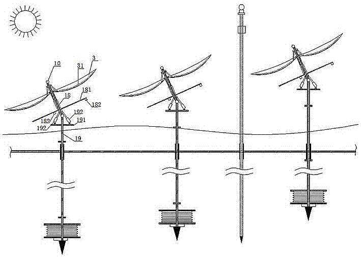 Offshore suspended photovoltaic platform and power generation method thereof