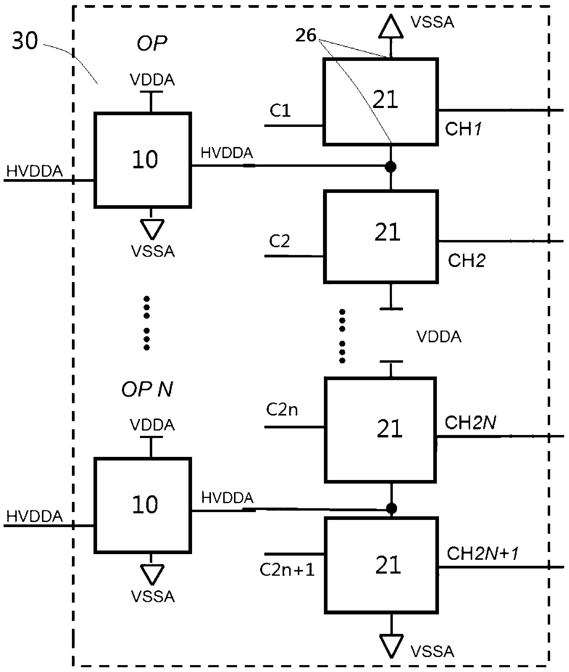 Liquid crystal display panel, data drive circuit thereof and liquid crystal display device