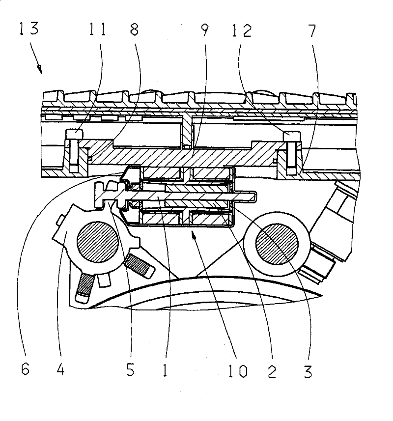 Switching device for a gearbox