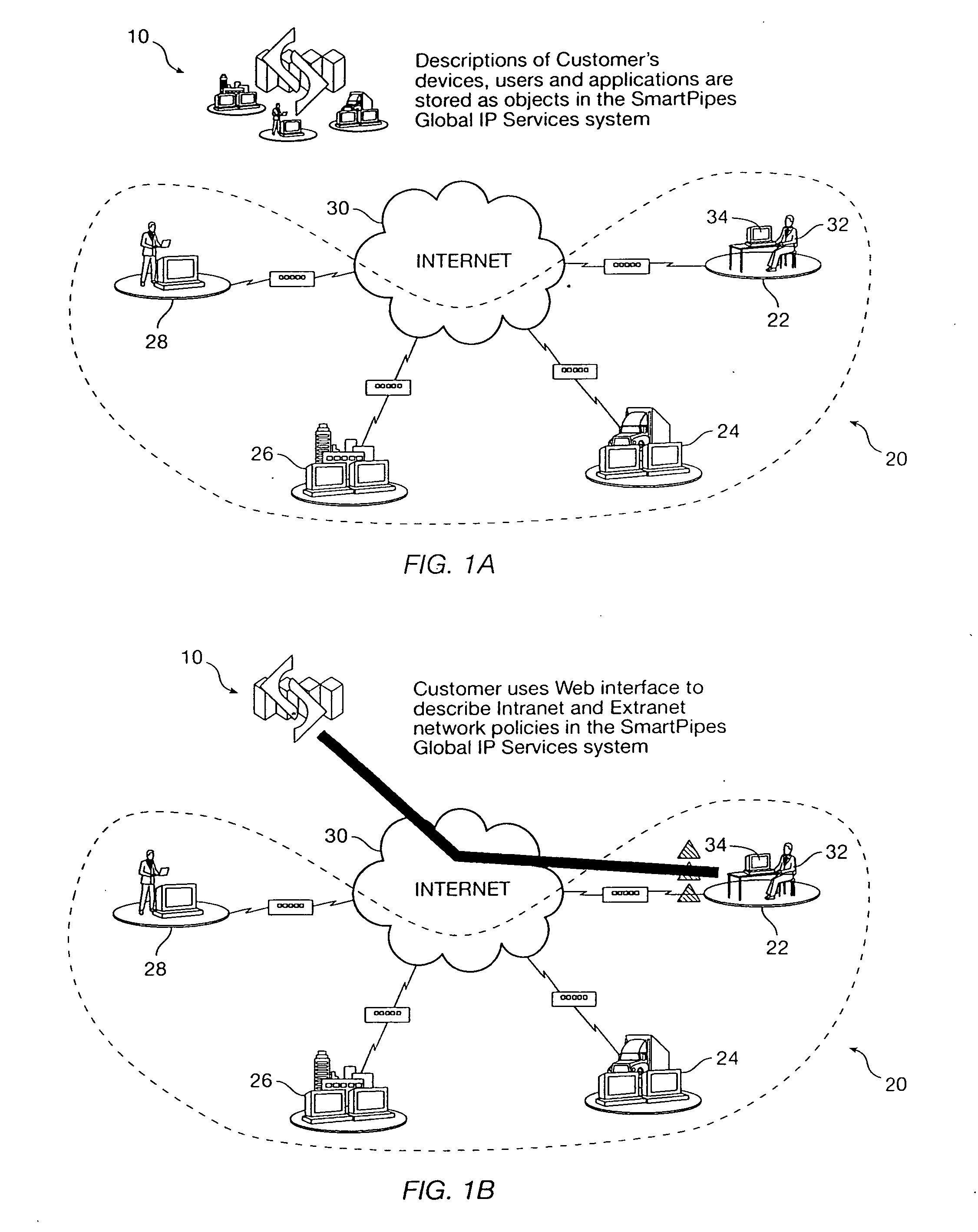 Selection and storage of policies in network management