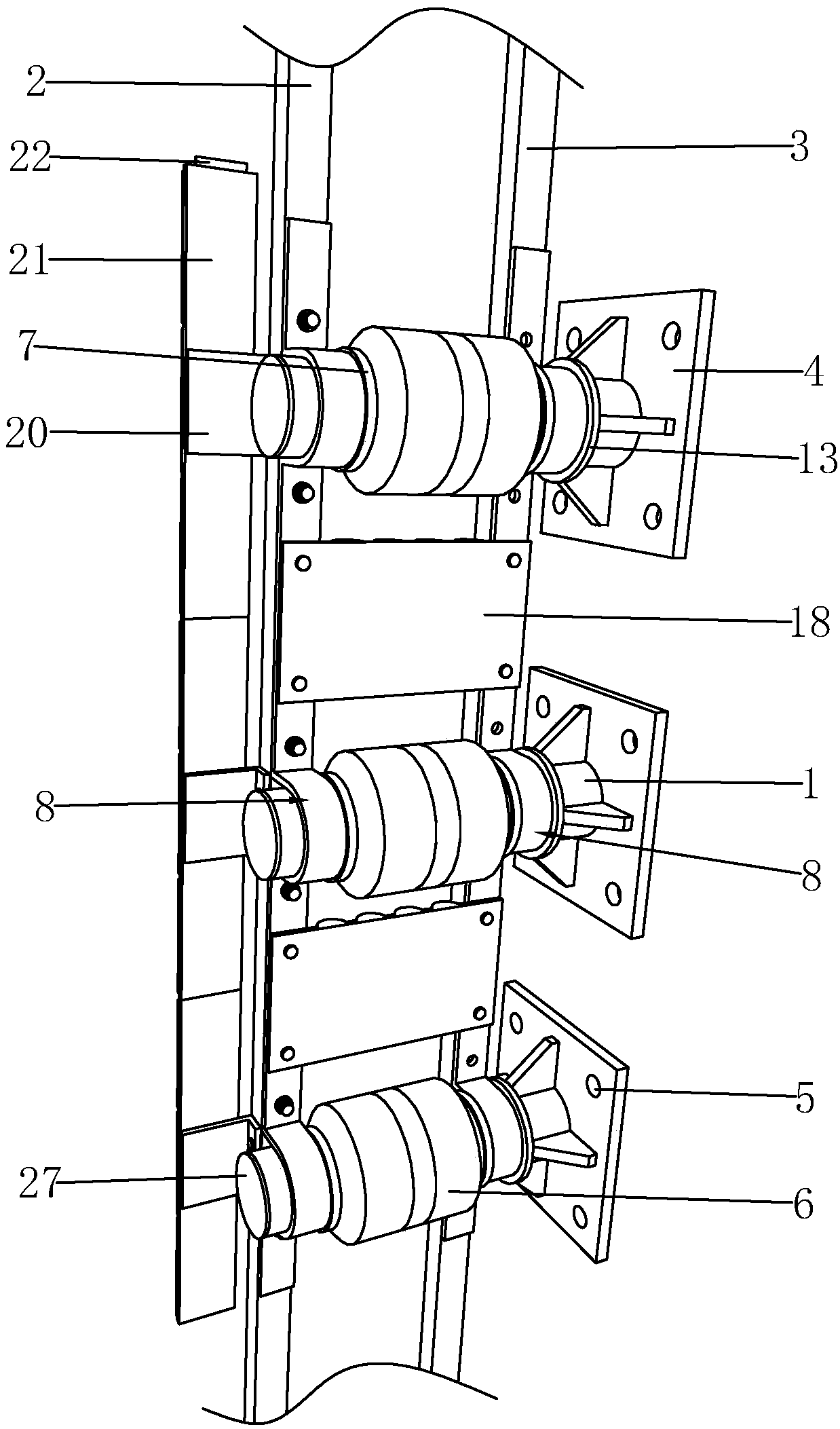 A bridge anti-collision guardrail and a construction method thereof