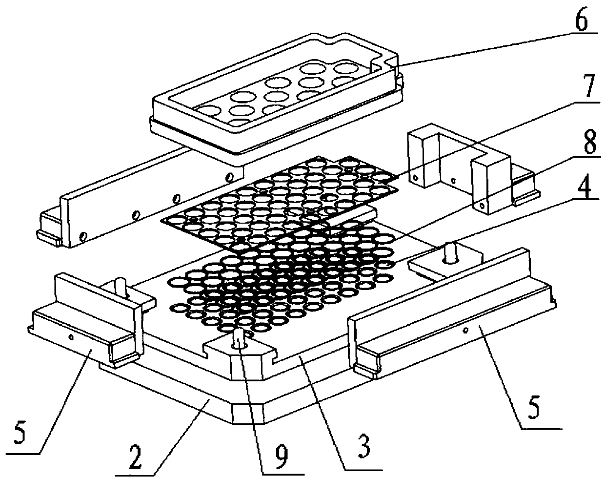 Battery module gluing device