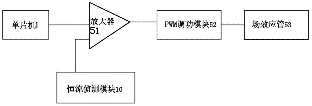 Circuit for linearly adjusting power of solar street lamp