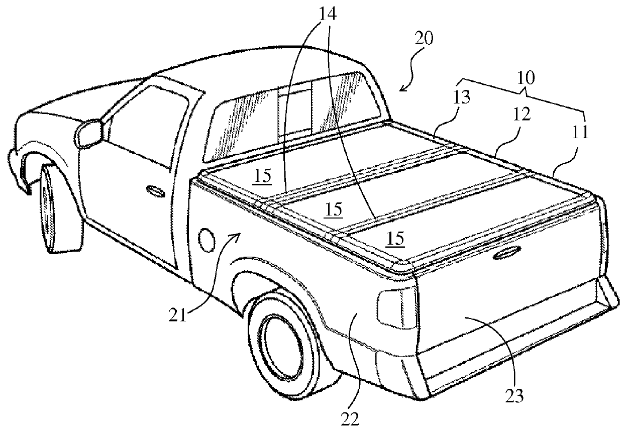 Foldable tonneau cover for pick-up truck and hidden-type hinge thereof