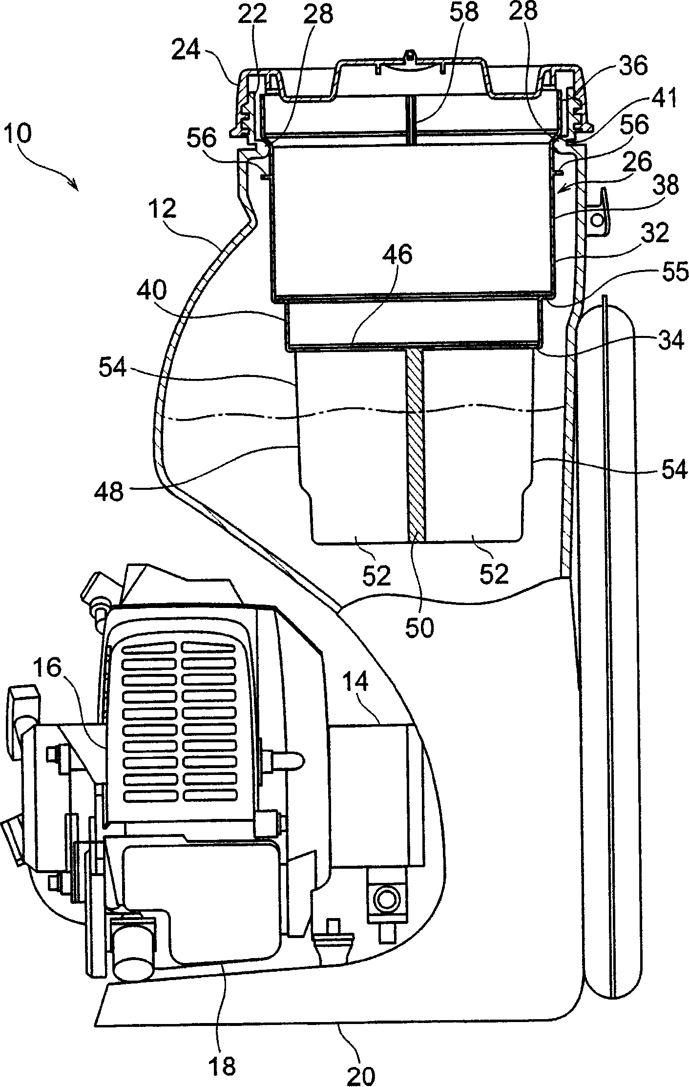 Filter net for liquid tank