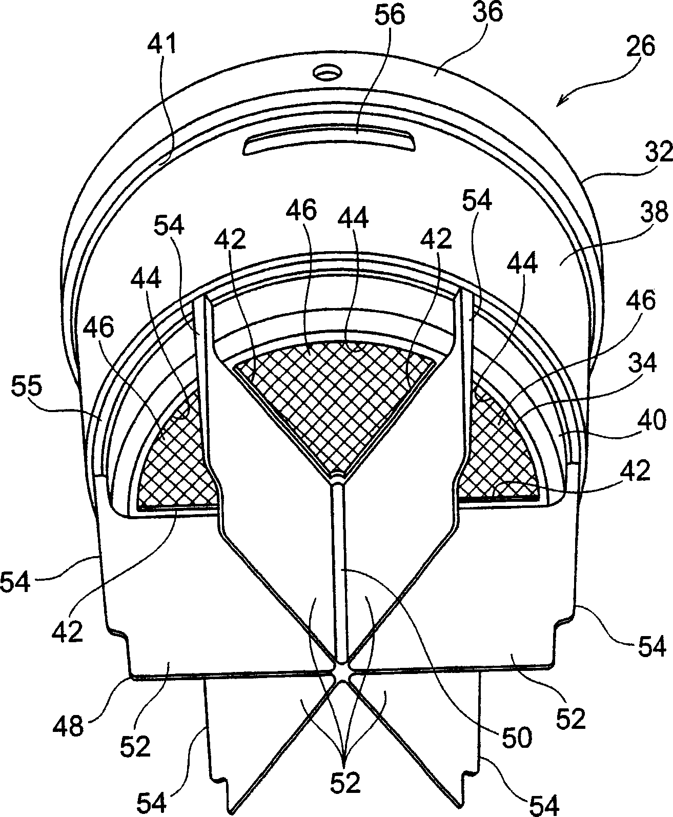 Filter net for liquid tank