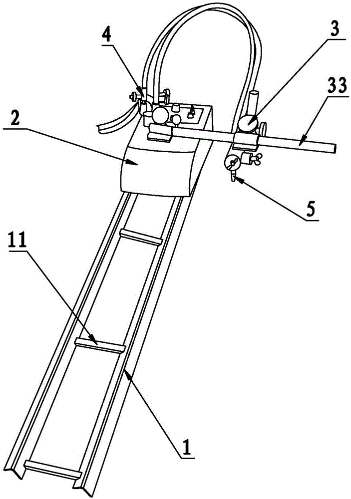 Adjustable track automatic gas cutting machine