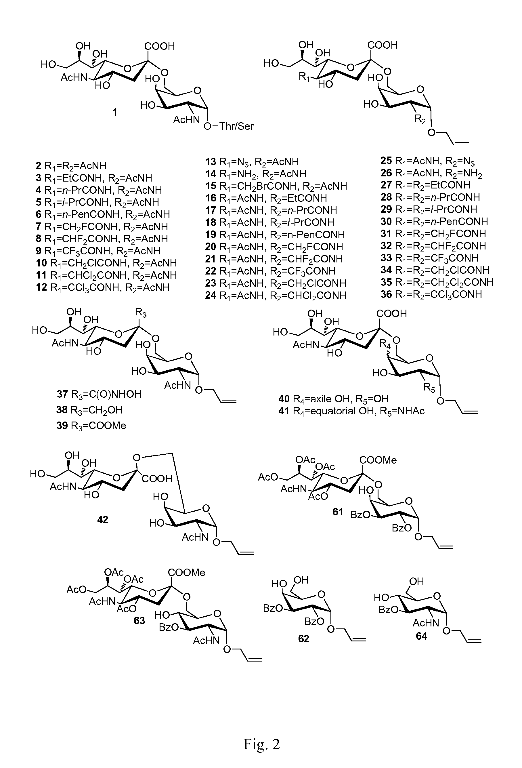 Sialic acid (a-(2-6))-d-aminopyranose derivatives, synthesis methods and uses thereof