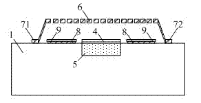 Frequency detector based on micro-mechanical gallium arsenide-based clamped beam and detection method