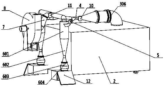 Pressurizing and dust collecting device capable of being cleaned for electric sweeping vehicle