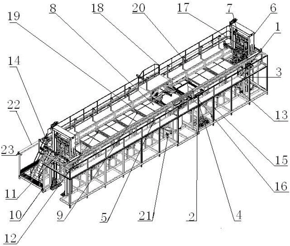 Full-automatic infiltration cleaning line