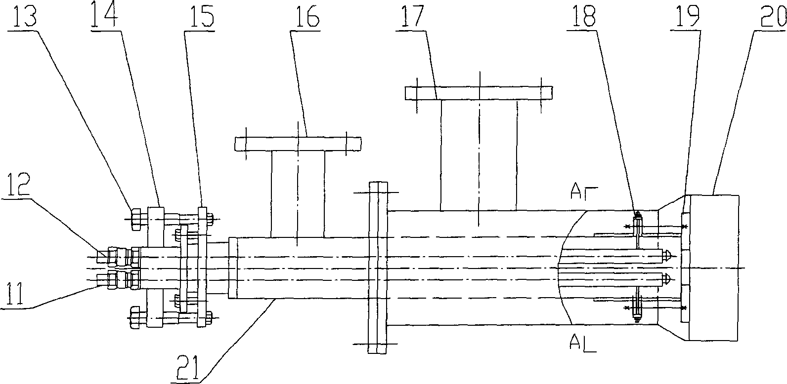 Burning furnace for treating unsyn dimethyl hydrazonium or/and dinitrogen tetra oxide and its application method