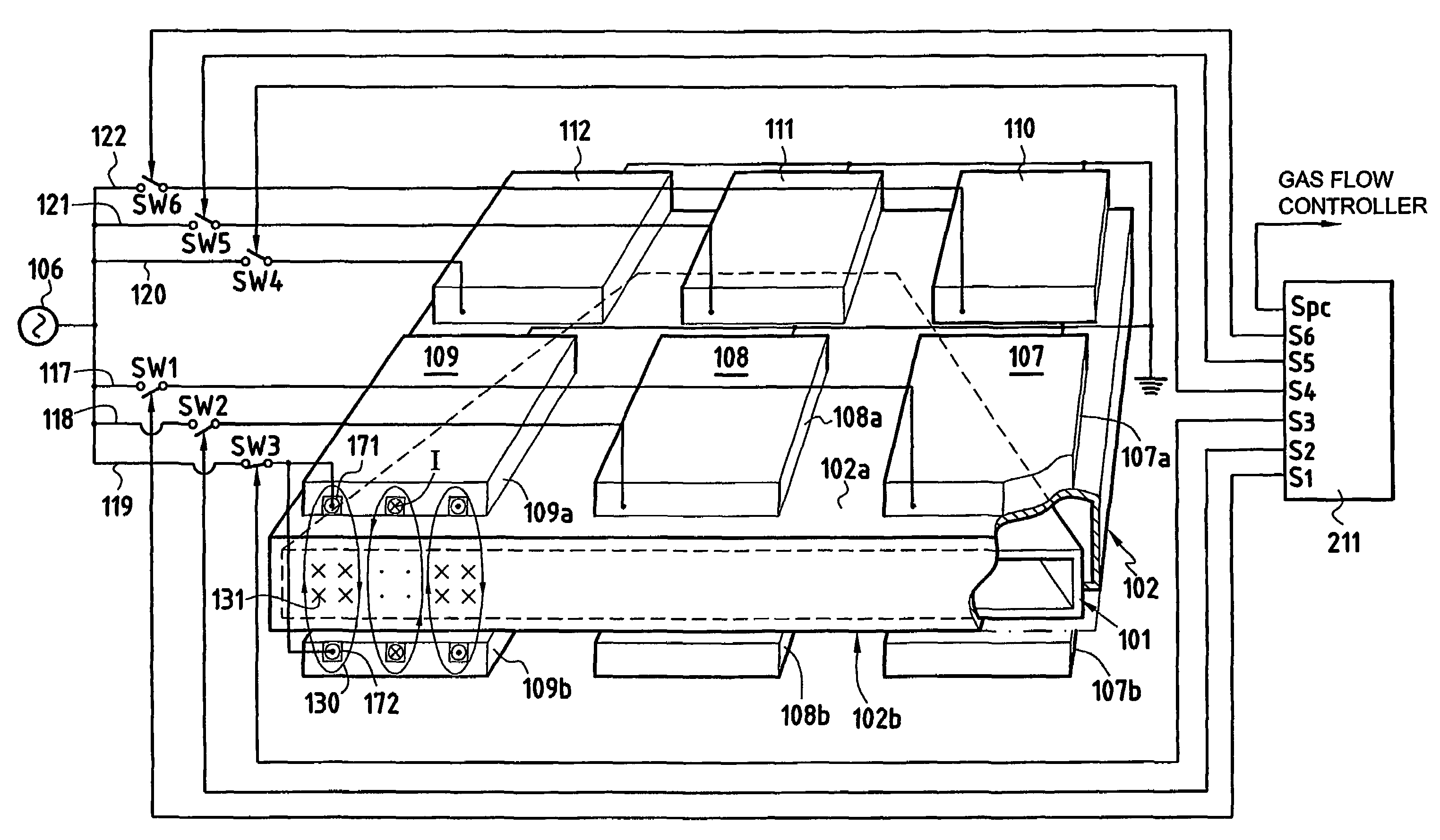 Method and apparatus for sequential plasma treatment