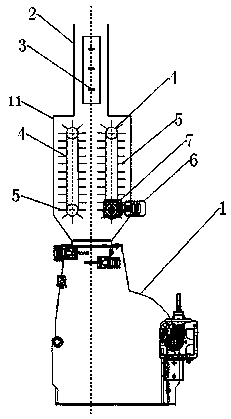 Novel thresher feeding flow control device