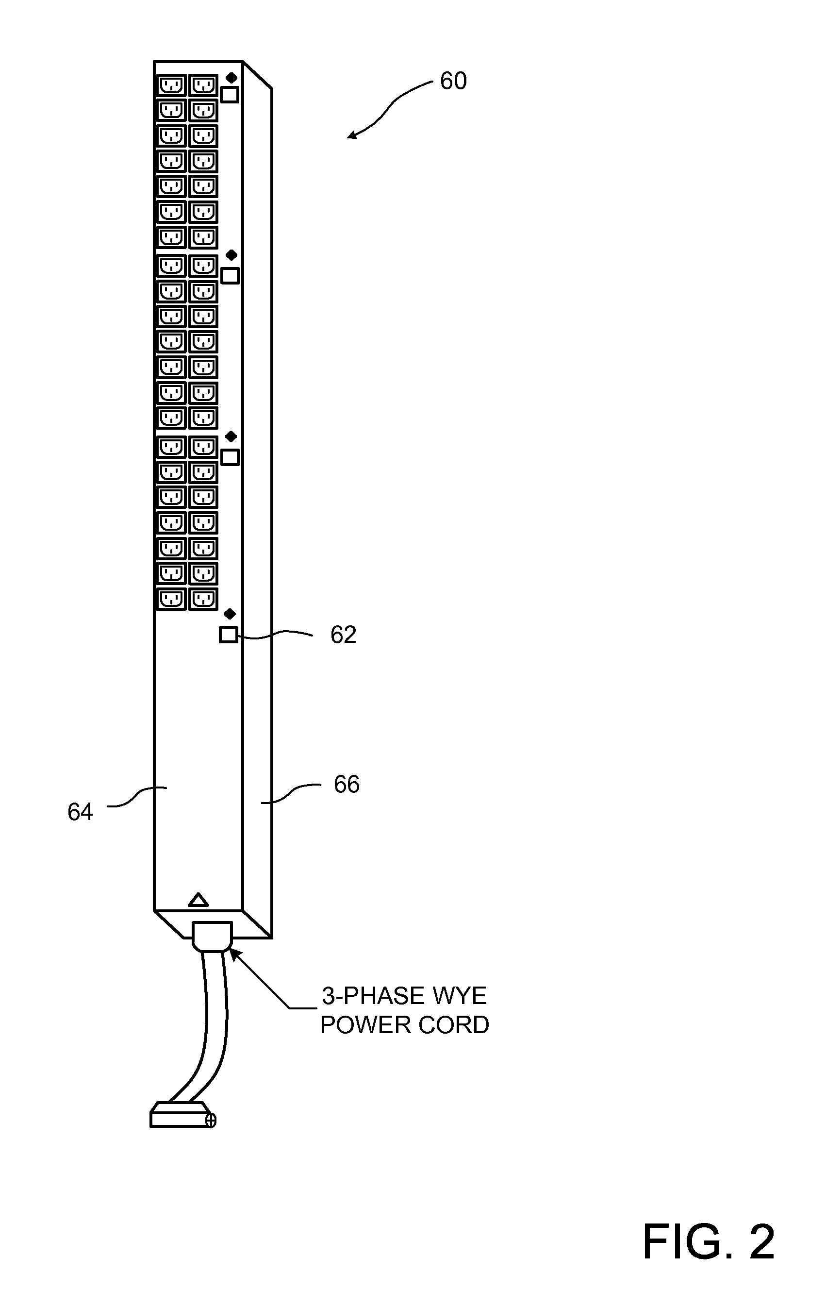 Polyphase power distribution and monitoring apparatus