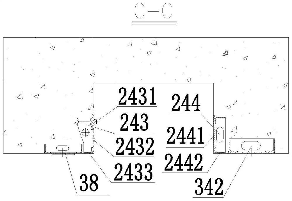 Top-exposed radial gate system provided with stoplog type anti-flooding sliding gate leaf and gate opening and closing method