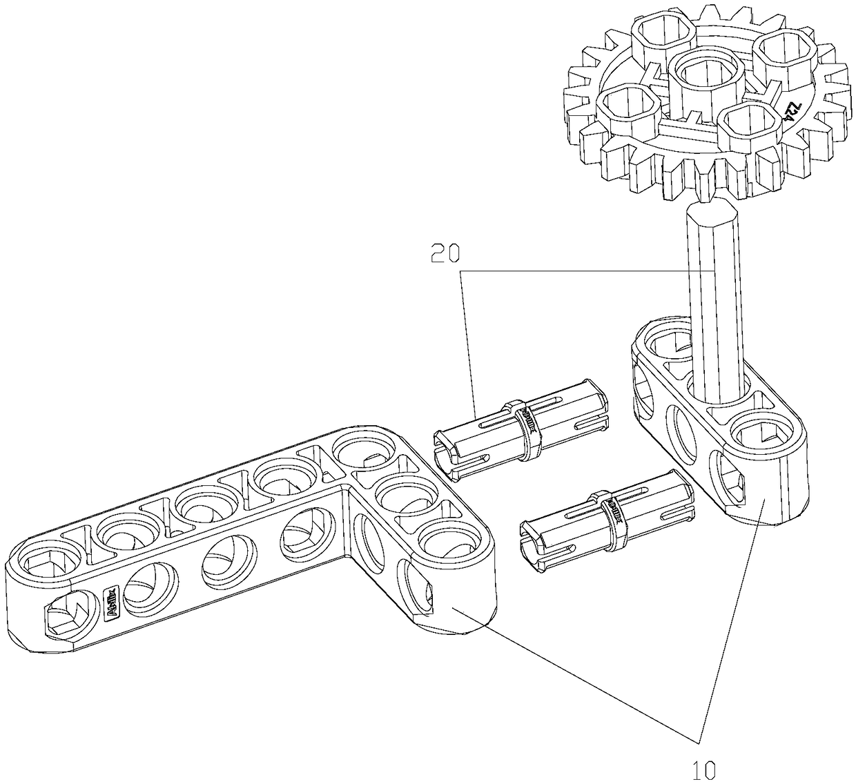 Multifunctional connector used for building block connection